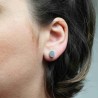 Boucles d'oreilles en argent petit ovale