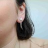 Boucles d'oreilles en argent et perle blanche